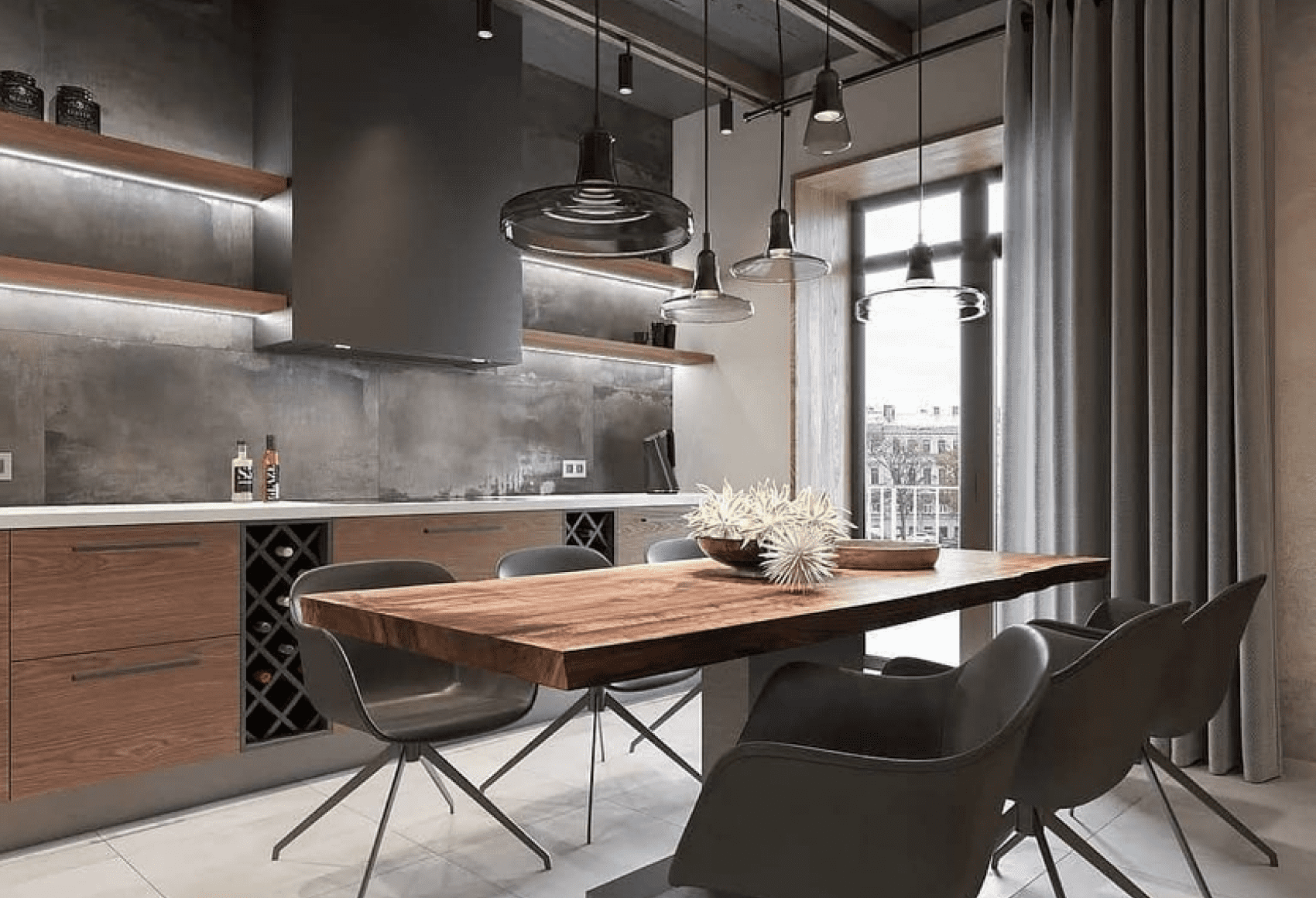 Дизайн кухни-гостиной 20 кв. м. - 30 фото примеров интерьера